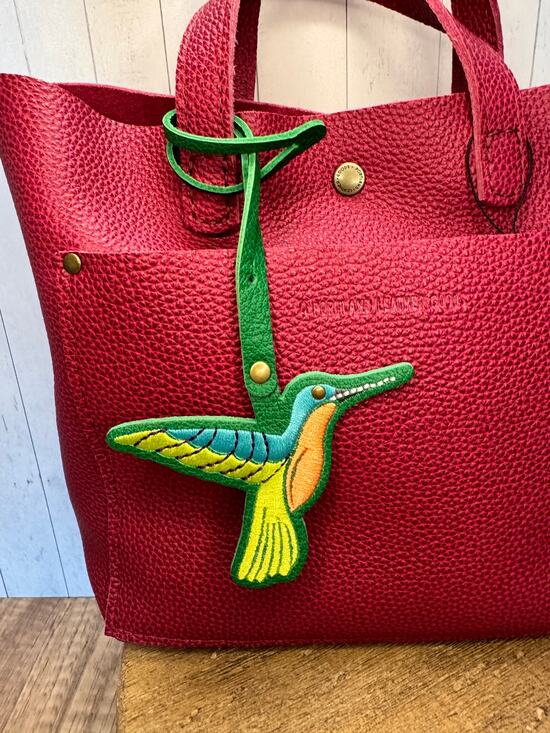 Portland Leather Handbags - Portland Leather Hummingbird Bag Charm JOLLY GREEN Purse Charm FAST SHIP